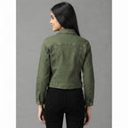 Buy Roman Olive Classic Cotton Denim Jacket  for Women's