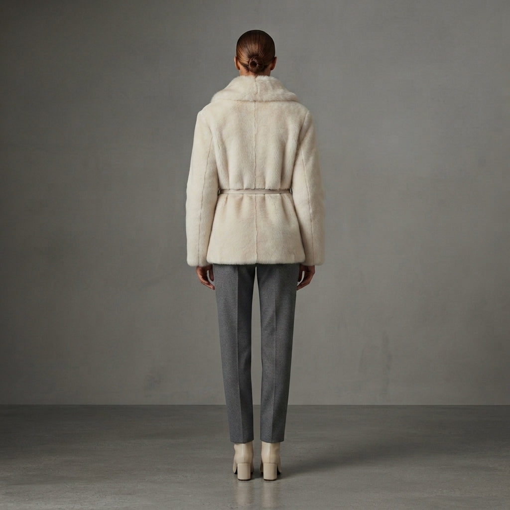 Women's White Shearling Jacket