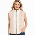 Women's Beige Teddy Padded Vest