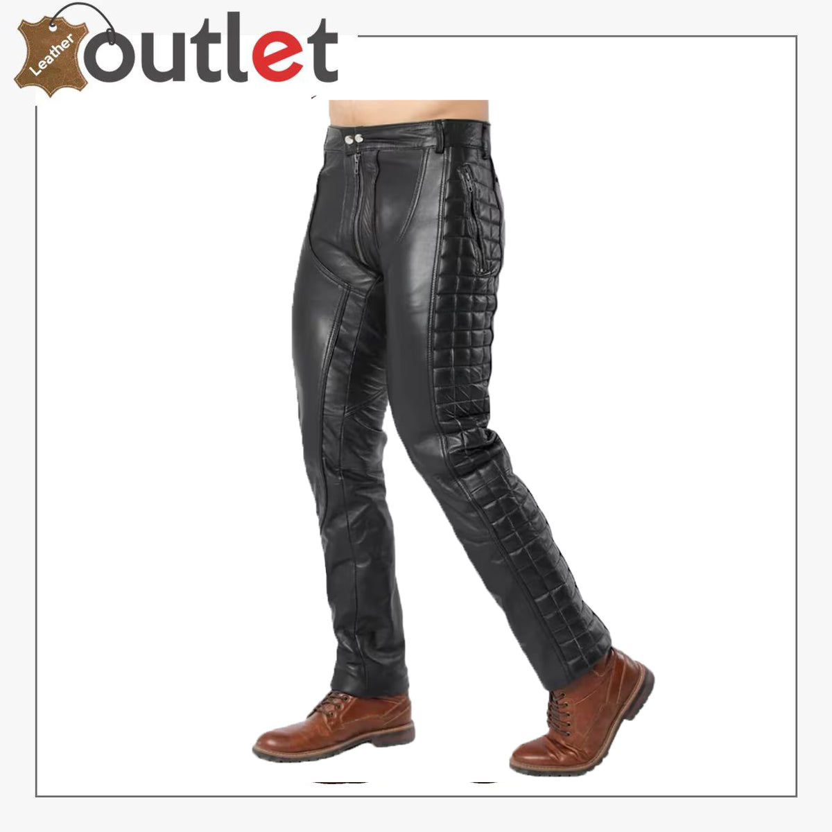 Schwarze Lederhose