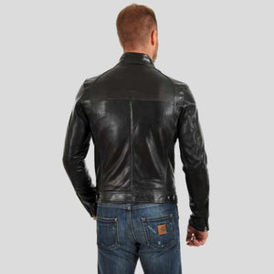 Black Motorcycle Leather Jacket