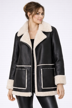 Load image into Gallery viewer, Women's Brown B3 RAF Shearling Flight Jacket
