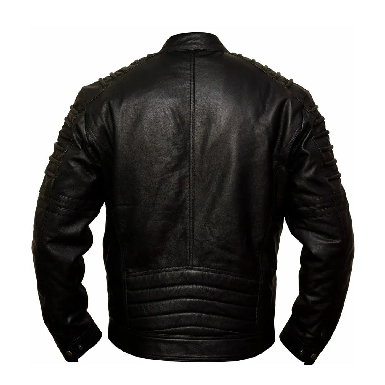 Schwarze Lederjacke Herrenmode