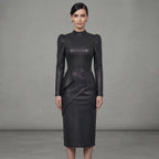 Buy Women's Black Leather Dress