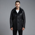 Men's Fur Cliff Black Leather Jacket