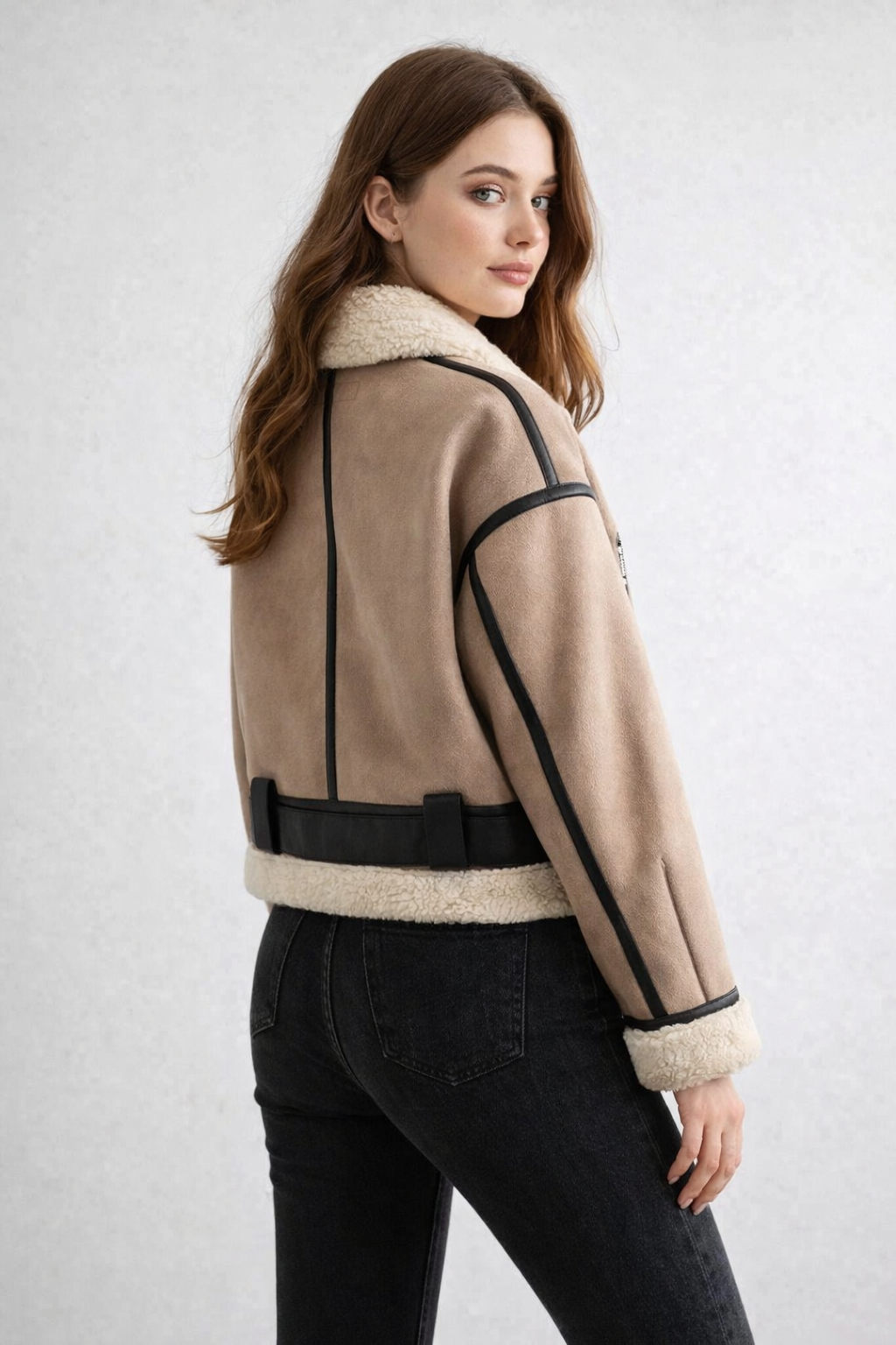 Mink Double-Faced Aviator Jacket