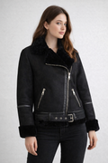 Women's Black Aviator Jacket