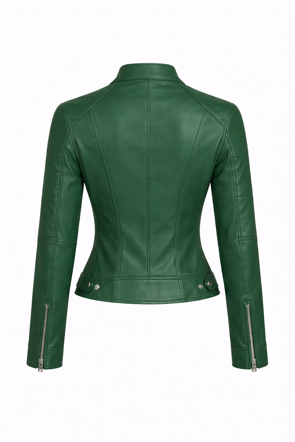 Women’s Green Cafe Racer Leather Jacket