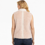 Moncler Tournel Beige Teddy-Steppweste – Luxuriöse Damen-Gilet