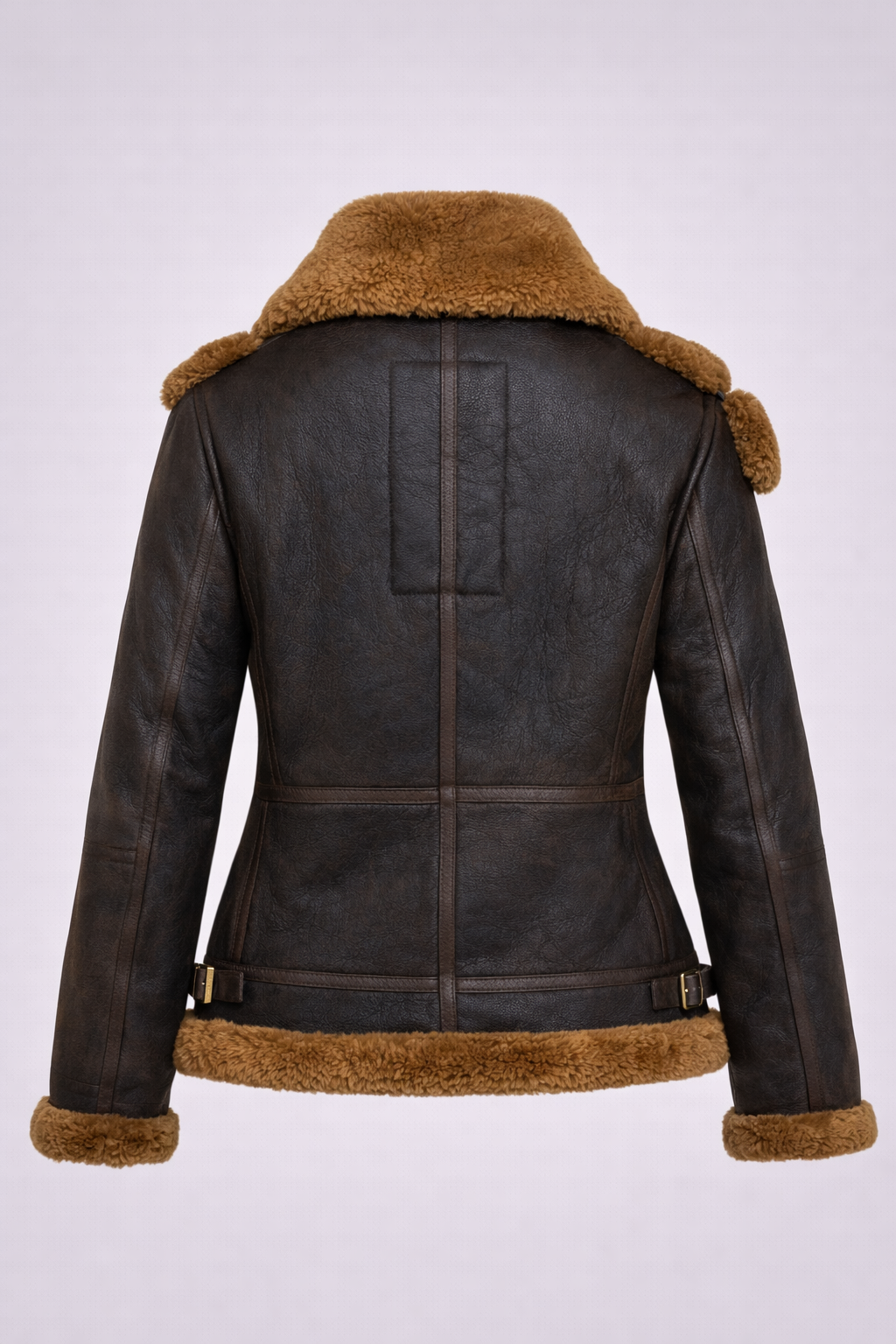 Women’s Tressano Black Real Shearling Aviator Jacket