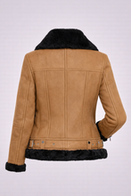 Load image into Gallery viewer, Women’s Moya Aviator Tan Leather Jacket
