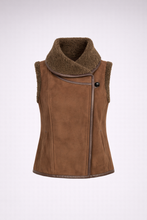 Load image into Gallery viewer, Women’s Isabel Marant Alime Brown Suede Shearling Vest
