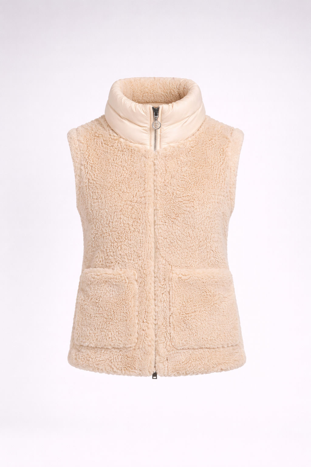 Damen Moncler Planeze Teddy-Daunenjacke Beige