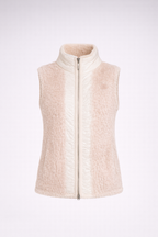 Moncler Tournel Beige Teddy-Steppweste – Luxuriöse Damen-Gilet