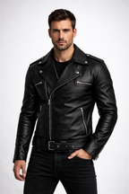 Men's Stylish Black Leather Jacket