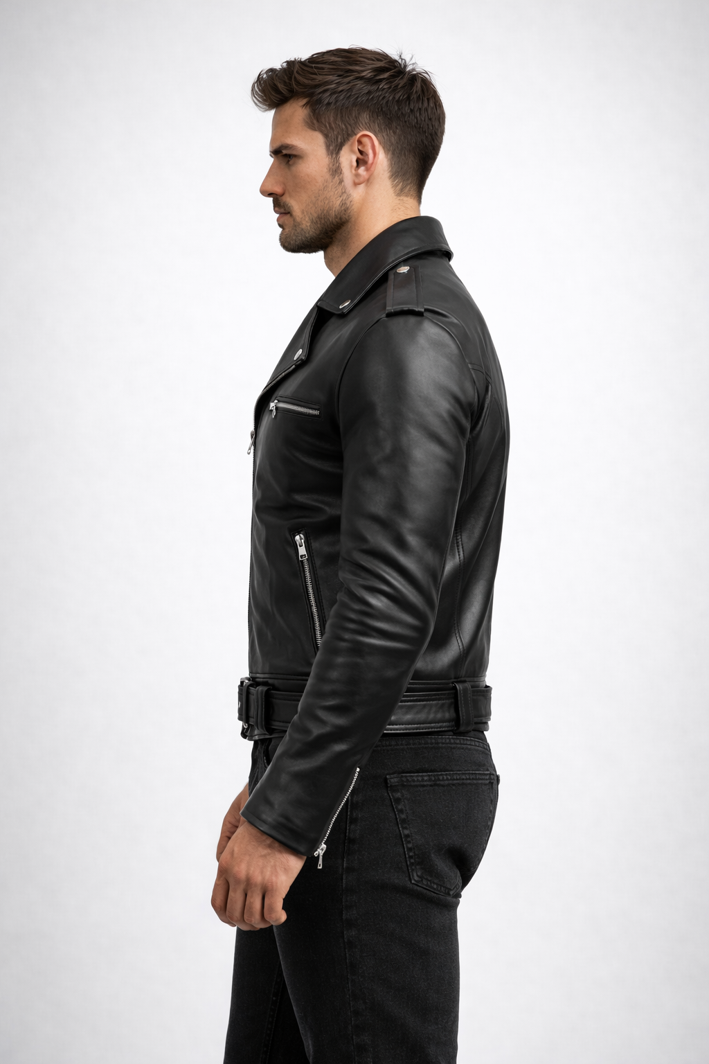 Men's Stylish Black Leather Jacket
