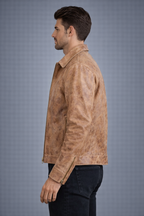 Men's Brown Vintage Distressed Real Leather Jacket