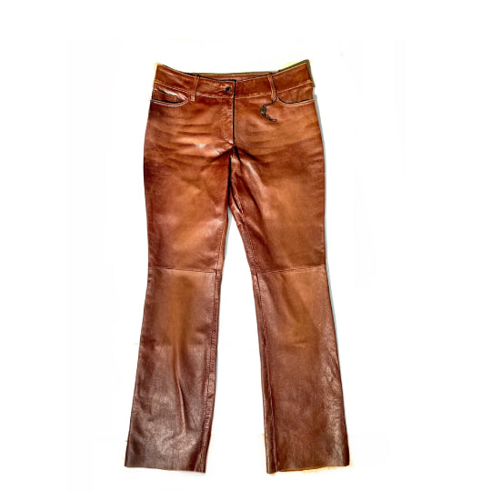 Chocolate Brown Leather Pants