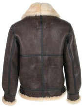 Laden Sie das Bild in den Galerie-Viewer, Klassische B-3 Lammfell-Lederbomberjacke – Premium Fliegerstil
