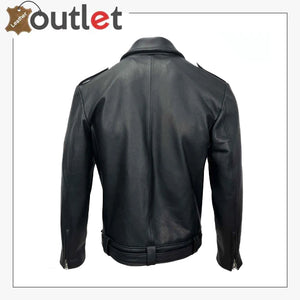 Classic Motorcycle Black Leather Jacket