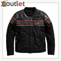 Bikerjacke aus Cordura und Leder