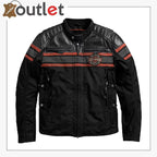 Bikerjacke aus Cordura und Leder