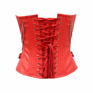 Corset In Red Sheep Nappa Leather