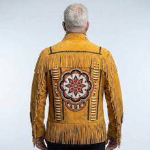 Laden Sie das Bild in den Galerie-Viewer, Authentic Western Leather Indian Carnival Jacket for Men
