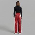 Women's Red Leather Pant