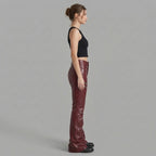 Women's Red Leather Pant