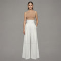 Women's White Leather Pant