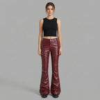Women's Red Leather Pant