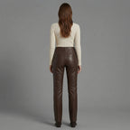 Women's Brown Leather Pant