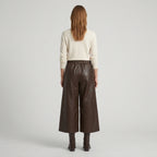 Women's Brown Leather Pant