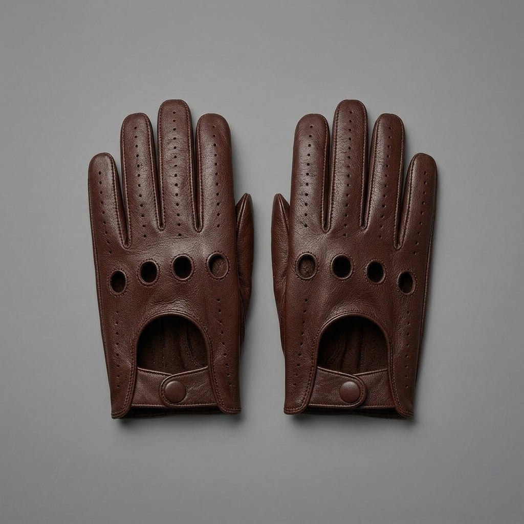 Men's Brown Leather Gloves - Leather Outlet