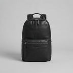 Black Walker Cow Leather Backpack