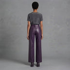 Women's Purple  Leather Pant