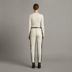 Women's White Leather Pant