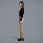 Women's Beige Leather Pant