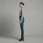 Women's Green Leather Pant