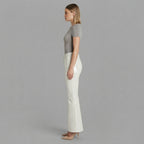 Women's White Leather Pant