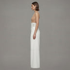 Women's White Leather Pant