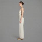Women's White Leather Pant