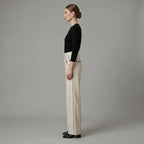Women's White Leather Pant