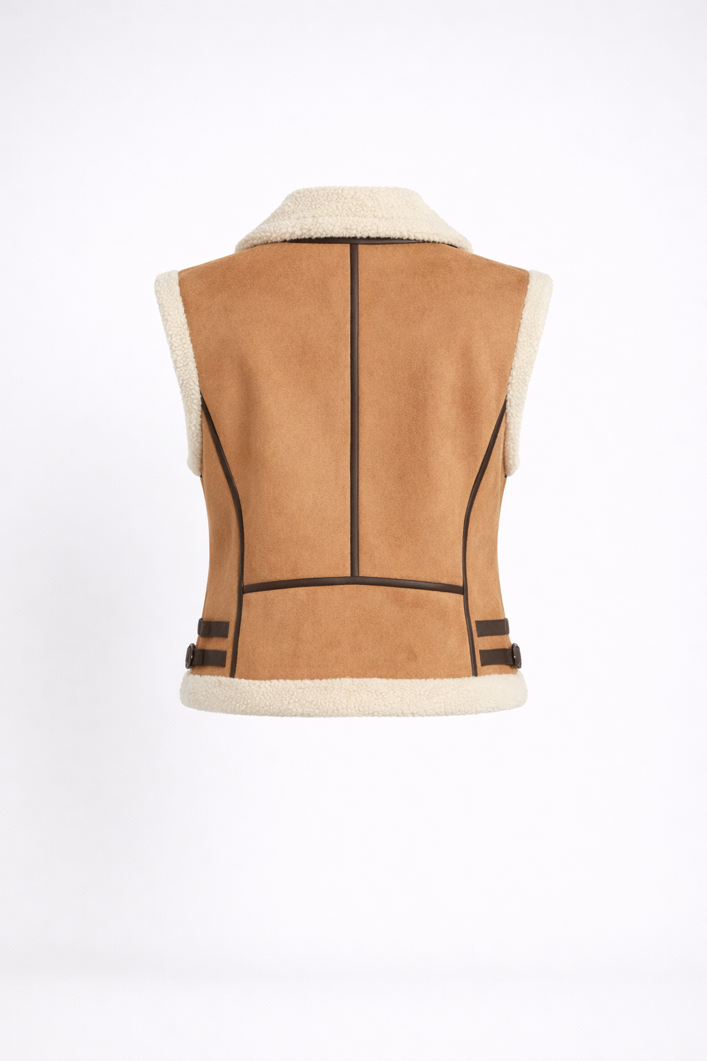 Women's Brown Shearling Fur Vest
