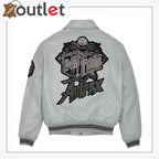 Bestickte Avirex Lederjacke