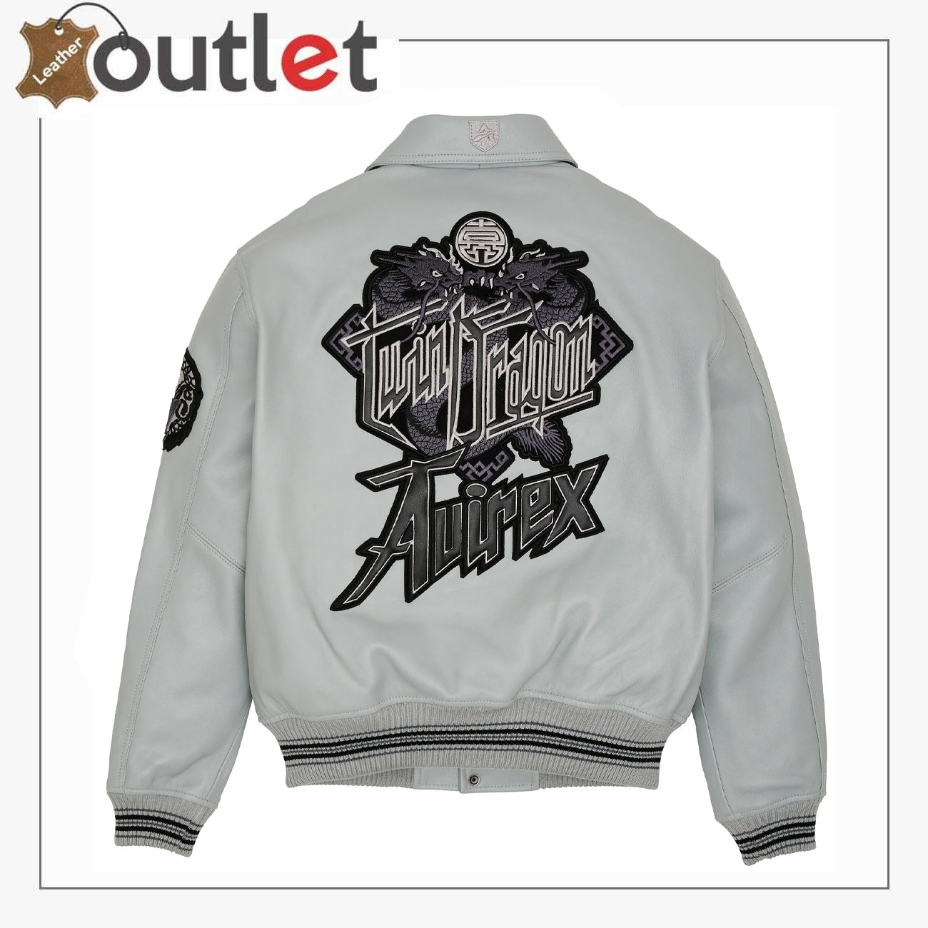 Bestickte Avirex Lederjacke