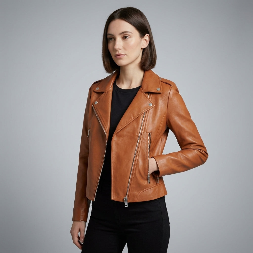 Women's Brown Leather Jacket