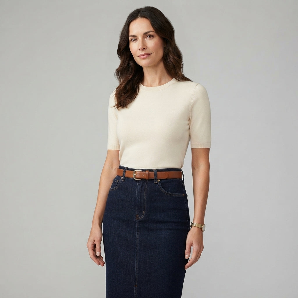 Women's Tan Brown  Leather Belt