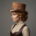 Buy Women's Brown Top Leather Hat